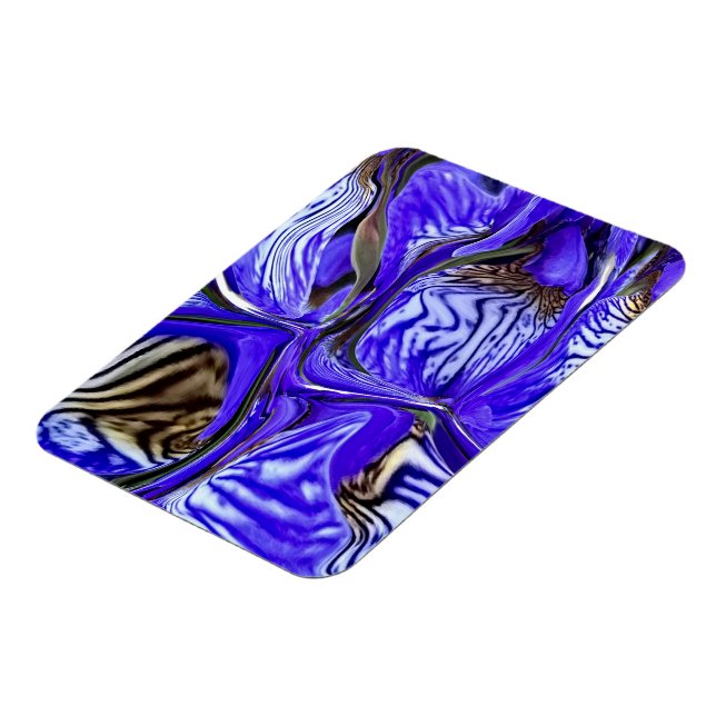 Purple Iris Flower Flexible Magnet (Left Side)