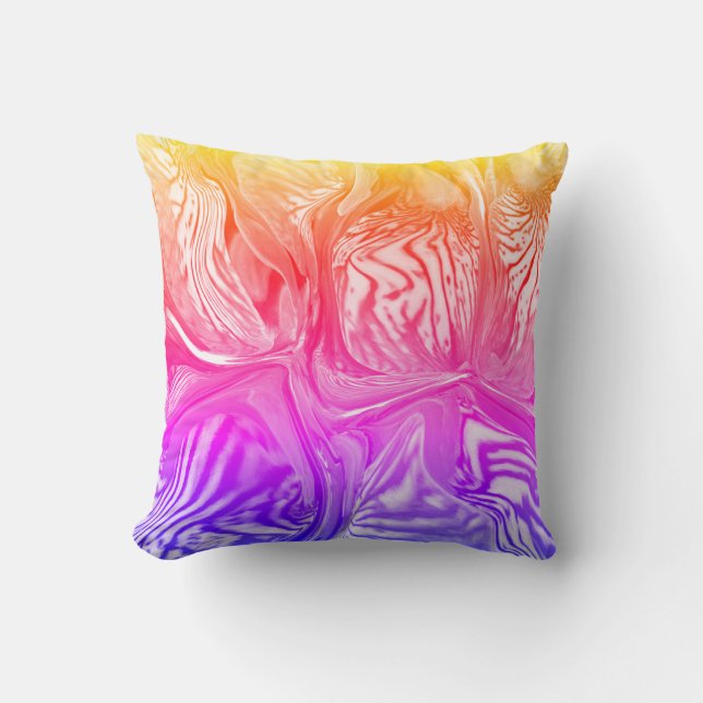Purple Iris Flower / Ipanema / Throw Pillow (Front)