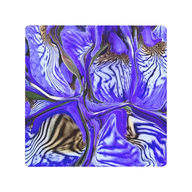 Purple Iris Flower Metal Print (Front)