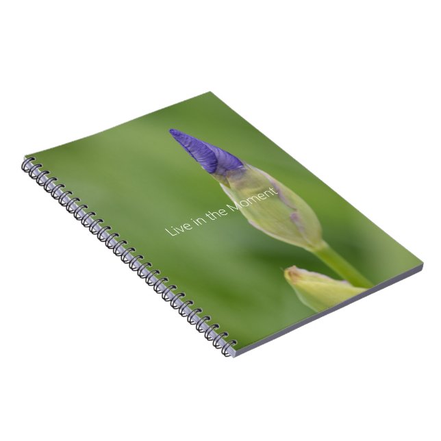 Purple Iris Flower (my photography) Notebook (Right Side)