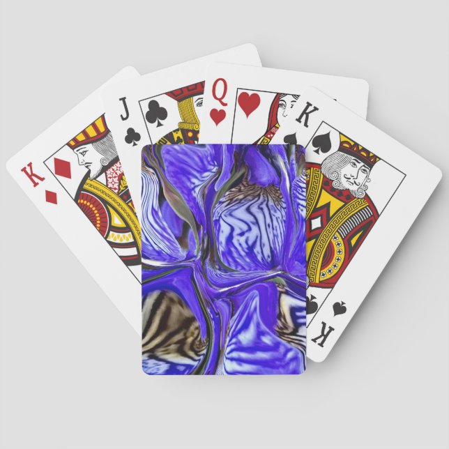 Purple Iris Flower Poker Cards (Back)