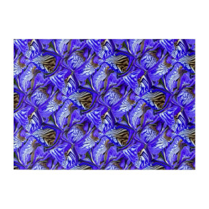 Purple Iris Flower / Slanted / Tiled /  Acrylic Print