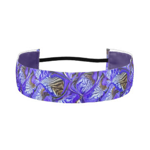 Purple Iris Flower / Slanted / Tiled / Athletic Headband