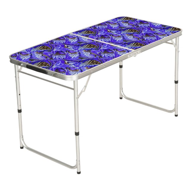 Purple Iris Flower / Slanted / Tiled / Beer Pong Table (Angled)