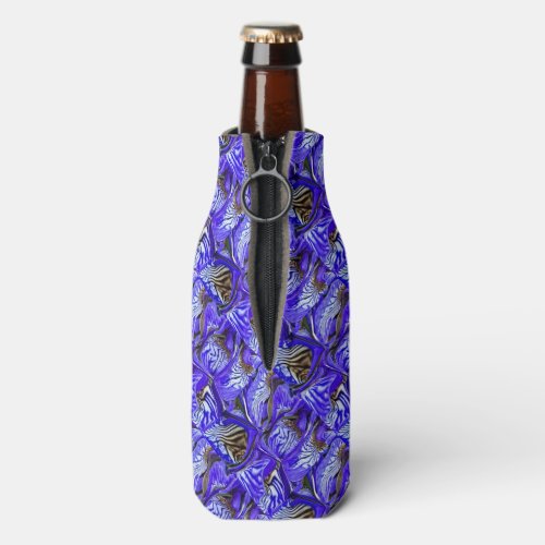Purple Iris Flower  Slanted  Tiled   Bottle Cooler