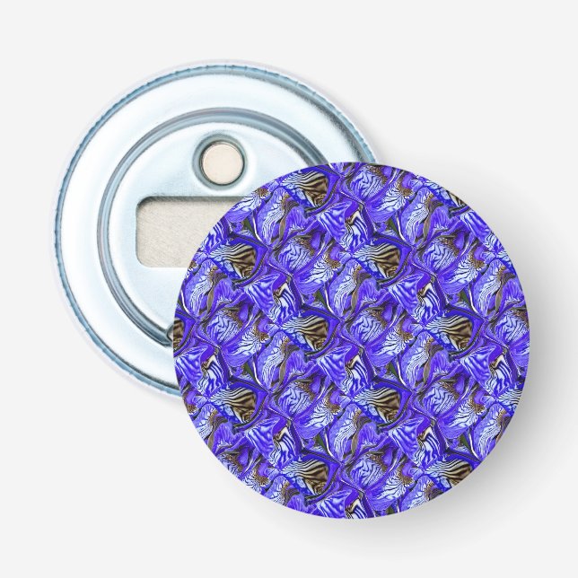 Purple Iris Flower / Slanted / Tiled /  Bottle Opener (Front)