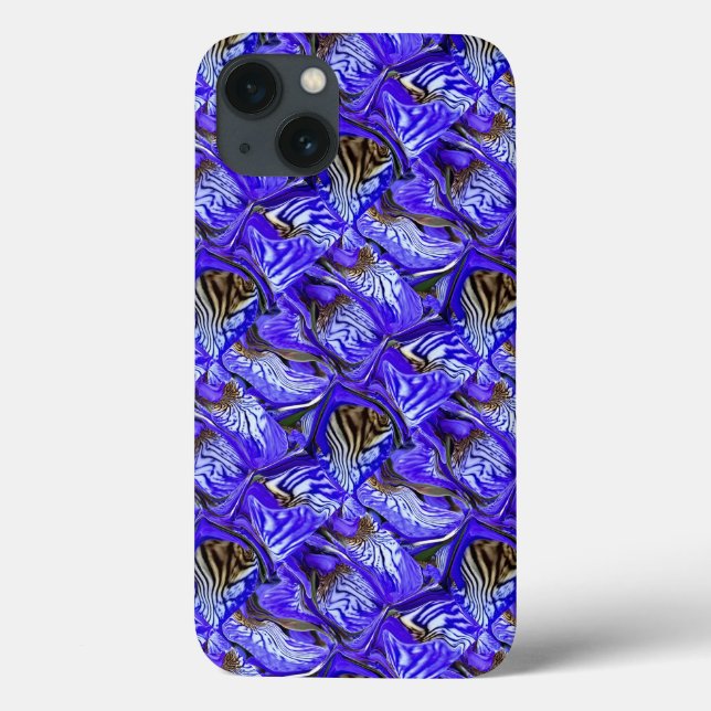Purple Iris Flower / Slanted / Tiled / Case-Mate iPhone Case (Back)