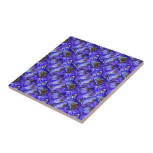 Purple Iris Flower / Slanted / Tiled /  Ceramic Tile