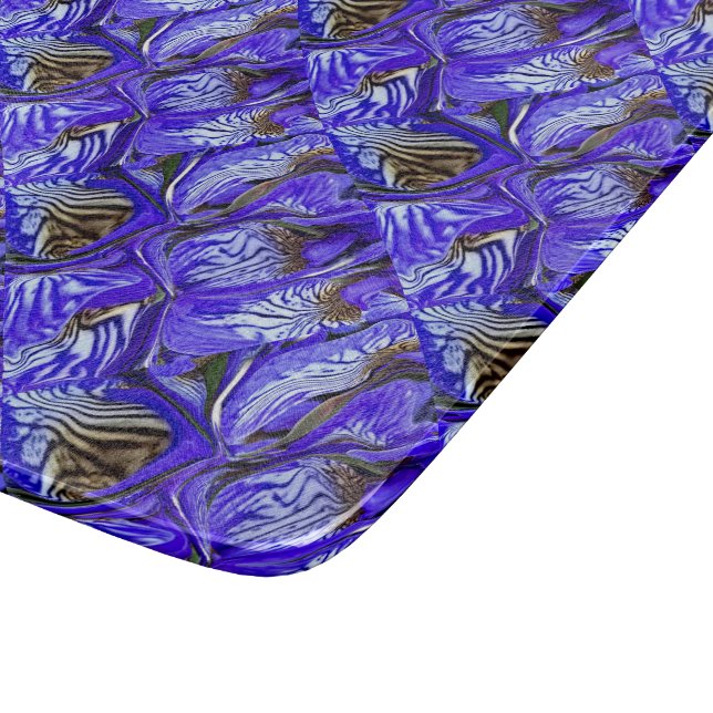 Purple Iris Flower / Slanted / Tiled /  Cutting Board (Corner)