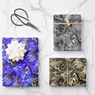 Purple Iris Flower / Slanted / Tiled / Filters / Wrapping Paper Sheets