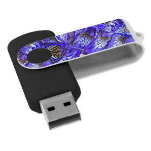 Purple Iris Flower / Slanted / Tiled / Flash Drive