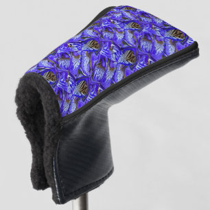 Purple Iris Flower / Slanted / Tiled / Golf Head Cover