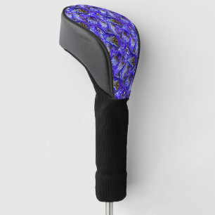 Purple Iris Flower / Slanted / Tiled / Golf Head Cover