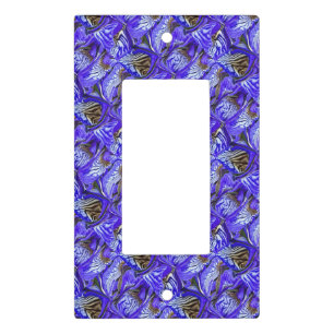 Purple Iris Flower / Slanted / Tiled / Light Switch Cover
