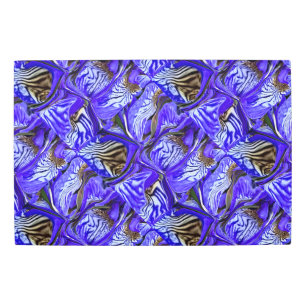 Purple Iris Flower / Slanted / Tiled / Metal Print