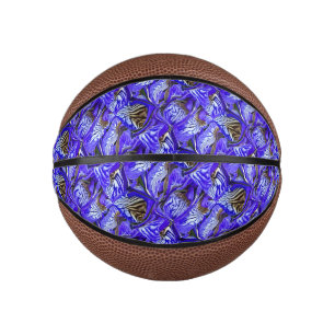 Purple Iris Flower / Slanted / Tiled / Mini Basketball