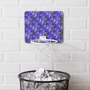 Purple Iris Flower / Slanted / Tiled /  Mini Basketball Hoop
