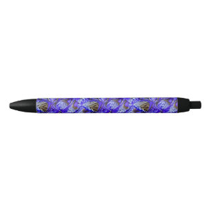 Purple Iris Flower / Slanted / Tiled / Pen
