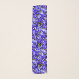 Purple Iris Flower / Slanted / Tiled / Scarf