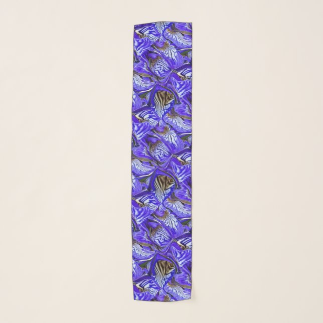 Purple Iris Flower / Slanted / Tiled / Scarf (Front)
