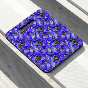 Purple Iris Flower / Slanted / Tiled / Seat Cushion