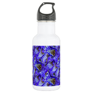 Purple Iris Flower / Slanted / Tiled / Stainless Steel Water Bottle