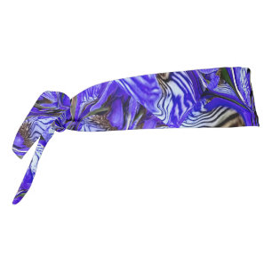 Purple Iris Flower / Slanted / Tiled / Tie Headband