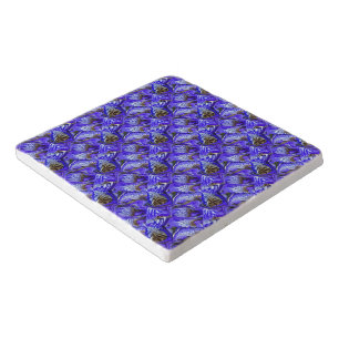 Purple Iris Flower / Slanted / Tiled / Trivet
