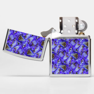 Purple Iris Flower / Slanted / Tiled /  Zippo Lighter