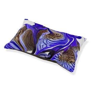 Purple Iris Flower Swirls Pet Bed