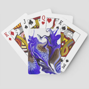 Purple Iris Flower Swirls Poker Cards
