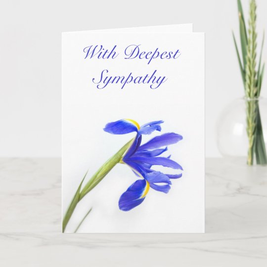 Purple Iris Flower Sympathy Card | Zazzle.com