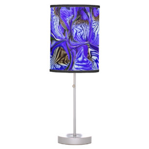 Purple Iris Flower Table Lamp