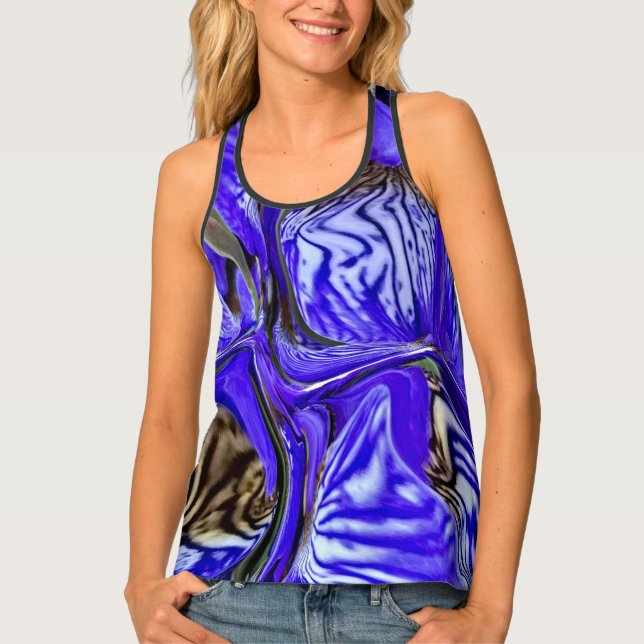 Purple Iris Flower Tank Top (Front)