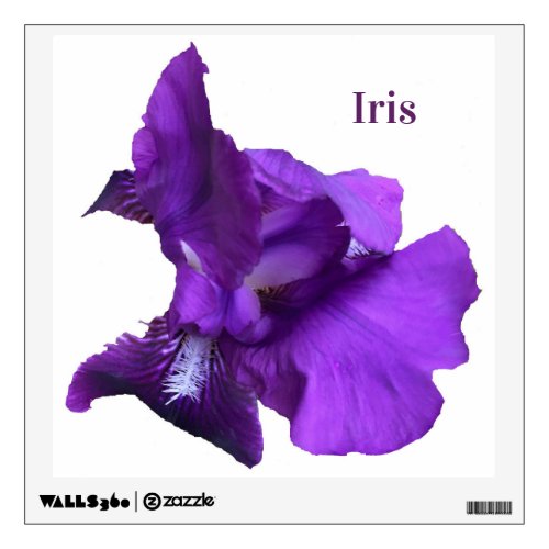 Purple Iris Flower Wall Decal