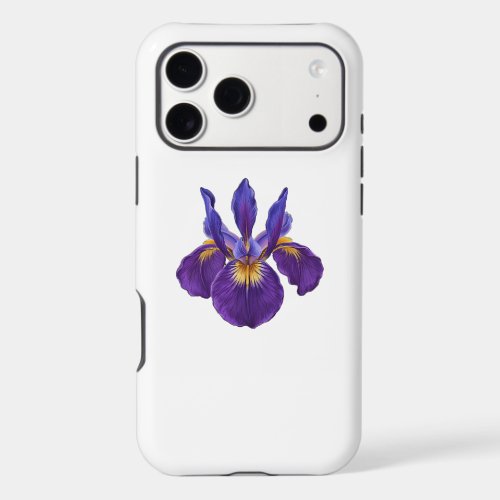 Purple Iris Flower Watercolor Botanical Floral Art iPhone 17 Pro Max Case