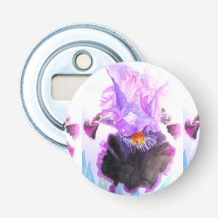 Purple iris Flower Wedding Favour Floral Flower Bottle Opener