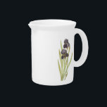Purple Iris Flowers Beverage Pitcher<br><div class="desc">Purple Iris Flowers</div>