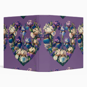 Purple iris Flowers Floral gardening Flower Garden 3 Ring Binder