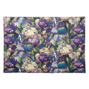 Purple iris Flowers Floral gardening Flower Garden Cloth Placemat