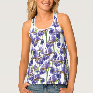 Purple Iris Flowers  Tank Top