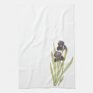 Purple Iris Flowers Towel