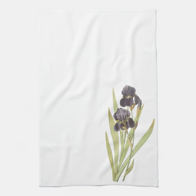 Purple Iris Flowers Towel (Vertical)