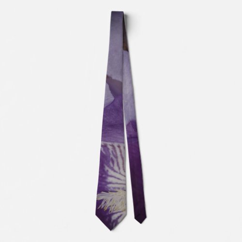 Purple Iris Flral Detail Tie