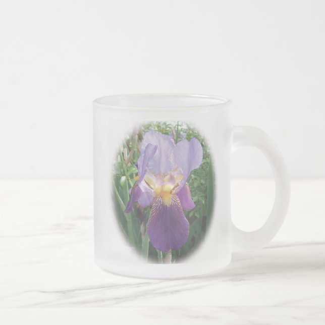 Purple Iris Frosted Mug (Right)