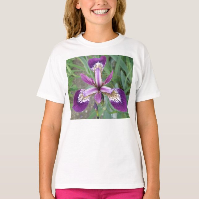 Purple Iris Girls T Shirt (Front)