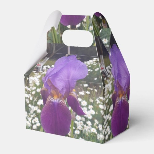 Purple Iris Irises Birthday Cake Favor Box