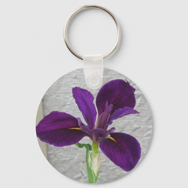 Purple Iris Keychain (Front)