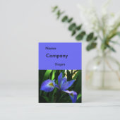 Purple Iris Large Business Card (Standing Front)