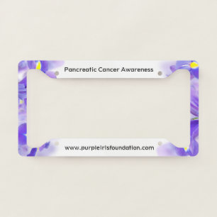 Purple Iris License Plate Frame